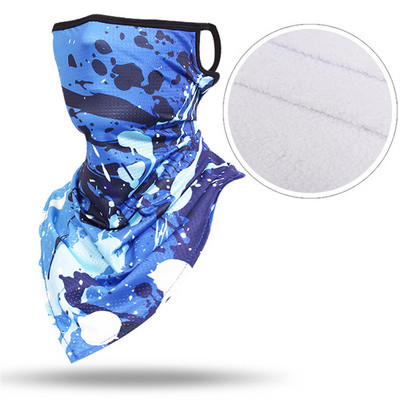3D téli háromszög sál Balaclava polár motorkerékpár arcvédő lélegző arcmaszk szélálló meleg bandana sí előke sál