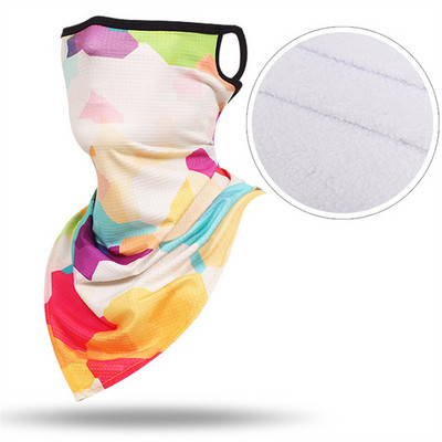3D téli háromszög sál Balaclava polár motorkerékpár arcvédő lélegző arcmaszk szélálló meleg bandana sí előke sál