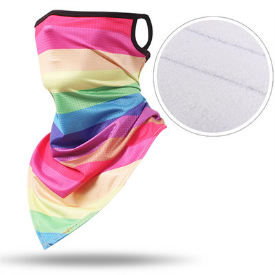 3D téli háromszög sál Balaclava polár motorkerékpár arcvédő lélegző arcmaszk szélálló meleg bandana sí előke sál