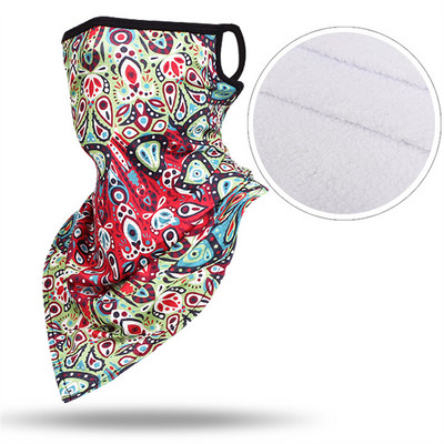 3D téli háromszög sál Balaclava polár motorkerékpár arcvédő lélegző arcmaszk szélálló meleg bandana sí előke sál