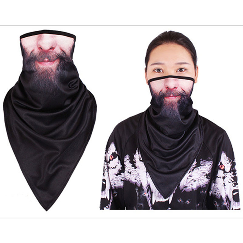3D téli háromszög sál Balaclava polár motorkerékpár arcvédő lélegző arcmaszk szélálló meleg bandana sí előke sál