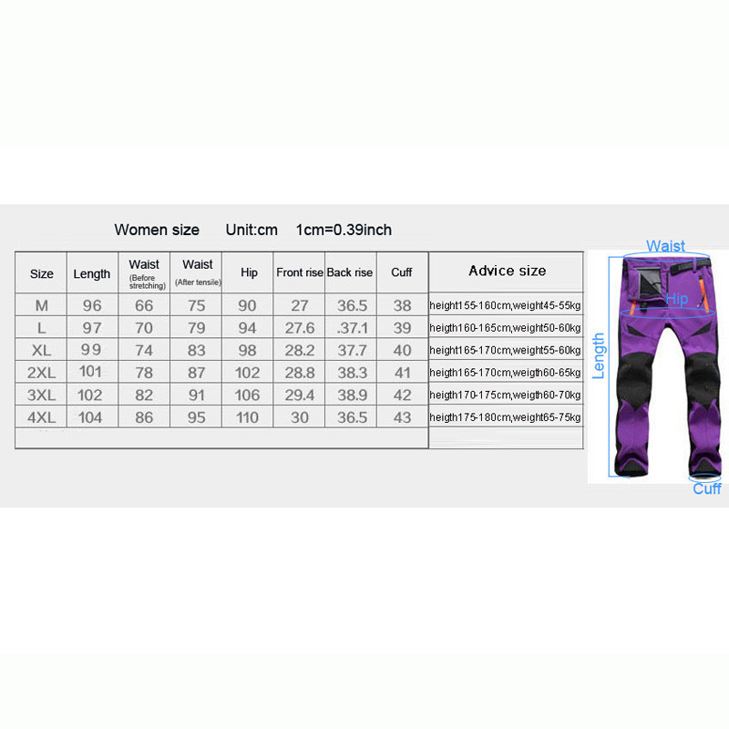 TRVLWEGO žiemos moteriškos kelnės lauko žygiams laipiojimo sniego neperšlampamos vėjui šiltos kvėpuojančios slidinėjimo kempingo žygio kelnės