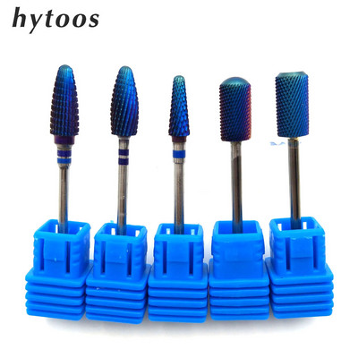 HYTOOS Blue & Rainbow körömfúró 3/32" keményfém sorja manikűrfúró tartozékok Fúrótartozékok Maró körömvágó szerszámok