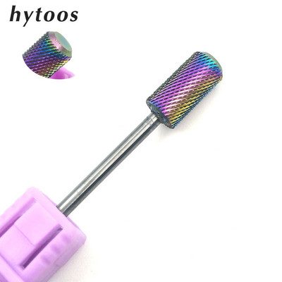 HYTOOS Blue & Rainbow körömfúró 3/32" keményfém sorja manikűrfúró tartozékok Fúrótartozékok Maró körömvágó szerszámok