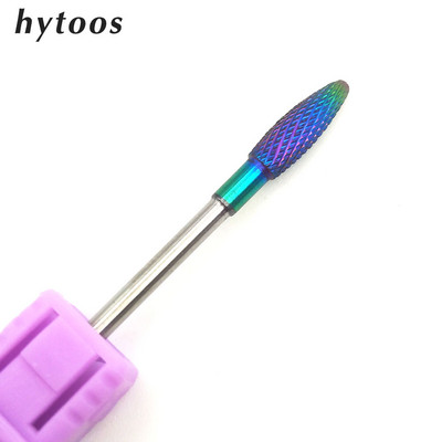 HYTOOS Blue & Rainbow körömfúró 3/32" keményfém sorja manikűrfúró tartozékok Fúrótartozékok Maró körömvágó szerszámok