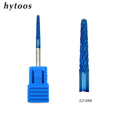 HYTOOS Blue & Rainbow körömfúró 3/32" keményfém sorja manikűrfúró tartozékok Fúrótartozékok Maró körömvágó szerszámok