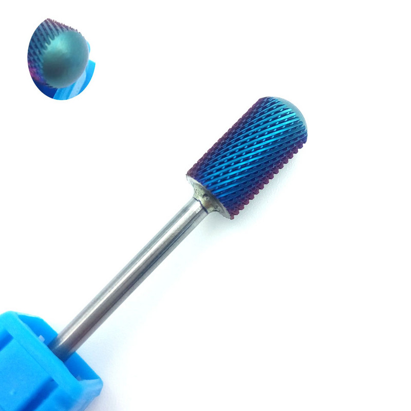 HYTOOS Blue & Rainbow körömfúró 3/32" keményfém sorja manikűrfúró tartozékok Fúrótartozékok Maró körömvágó szerszámok