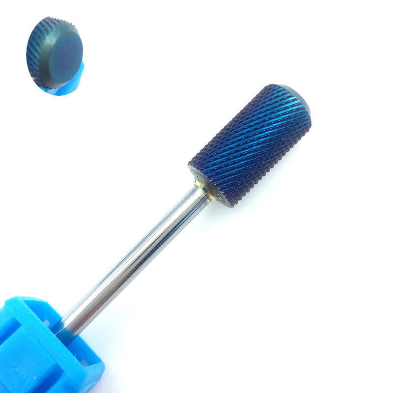 HYTOOS Blue & Rainbow körömfúró 3/32" keményfém sorja manikűrfúró tartozékok Fúrótartozékok Maró körömvágó szerszámok