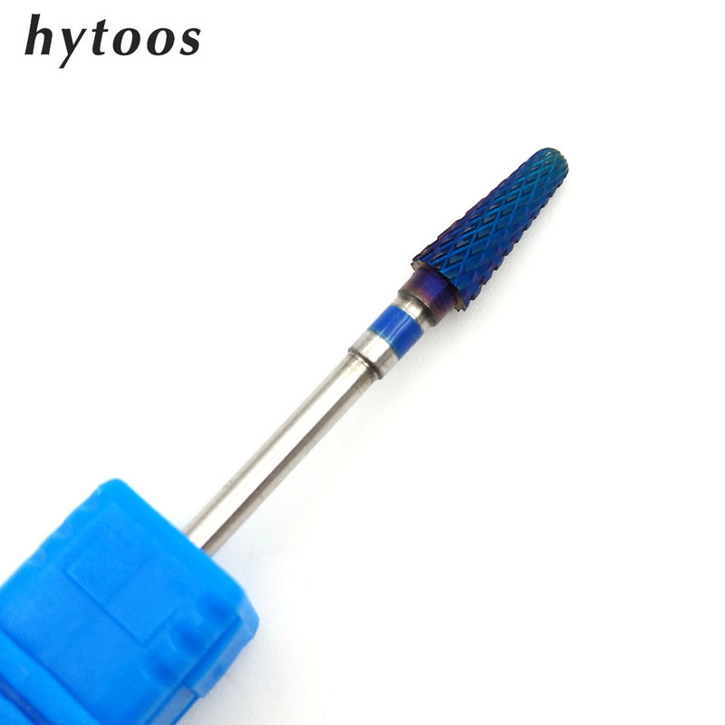 HYTOOS Blue & Rainbow körömfúró 3/32" keményfém sorja manikűrfúró tartozékok Fúrótartozékok Maró körömvágó szerszámok