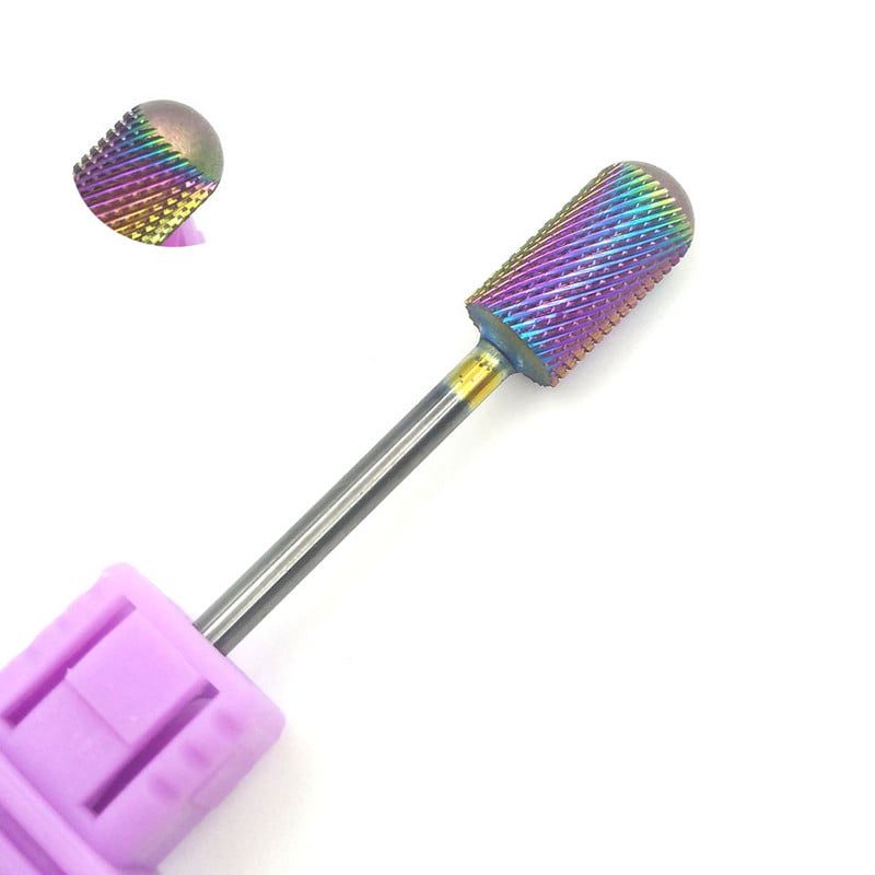 HYTOOS Blue & Rainbow körömfúró 3/32" keményfém sorja manikűrfúró tartozékok Fúrótartozékok Maró körömvágó szerszámok