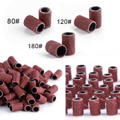 50/100 kom Nail Art brusne trake 80# 120# 180# Rezači za manikuru Pedikura Skidanje gela Električna bušilica Alati za brušenje prstena