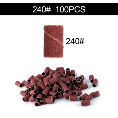 50/100 kom Nail Art brusne trake 80# 120# 180# Rezači za manikuru Pedikura Skidanje gela Električna bušilica Alati za brušenje prstena