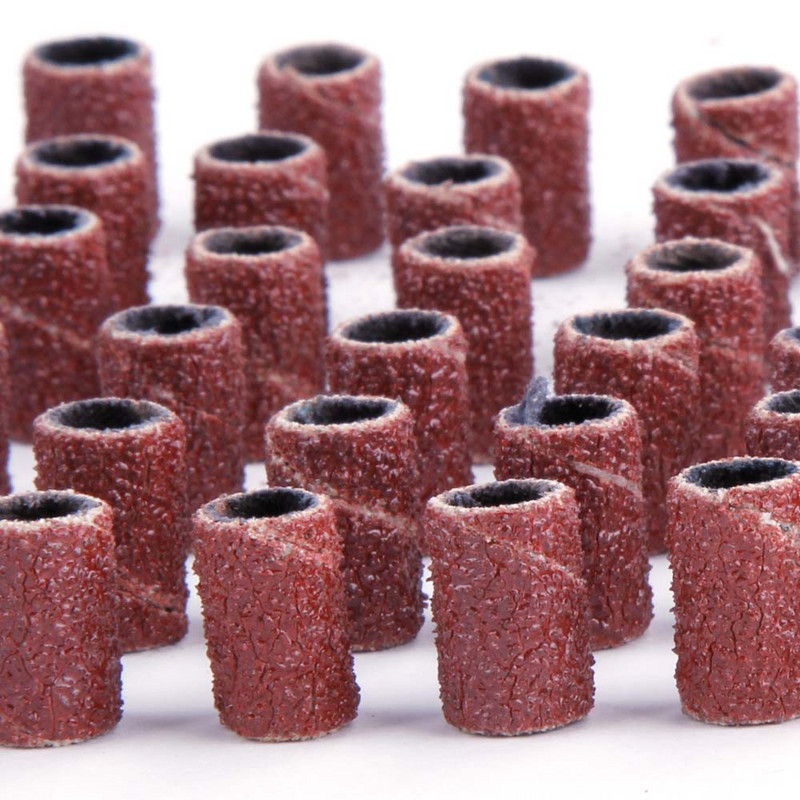 50/100 kom Nail Art brusne trake 80# 120# 180# Rezači za manikuru Pedikura Skidanje gela Električna bušilica Alati za brušenje prstena