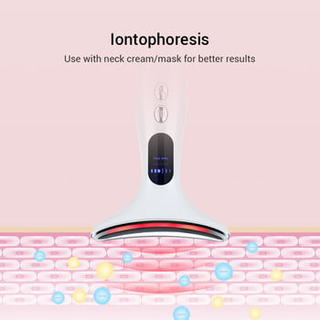 EMS Microcurrent Face Neck Συσκευή ομορφιάς LED φωτόνιο σύσφιξης αναζωογόνησης κατά των ρυτίδων Λεπτό διπλό πηγούνι περιποίησης δέρματος Μασάζ προσώπου