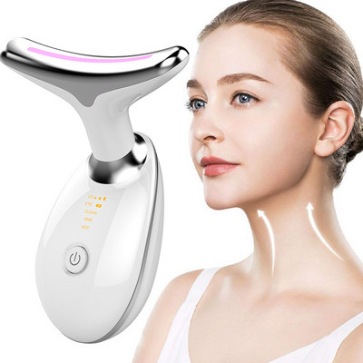 Neck Face Beauty Device LED foton terápiás bőrfeszesítés csökkenti dupla álla ránctalanítás eltávolítása lifting masszírozó bőrápoló eszközök
