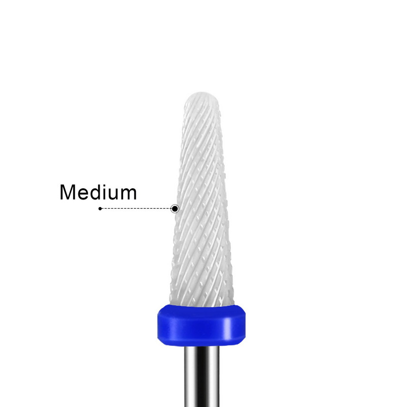 Burghie profesionale din ceramică pentru unghii. Burghie mici pentru porumb, partea superioară rotundă, netedă, pentru oja cu gel pentru cuticule. Îndepărtați utilizarea la salonul de acasă