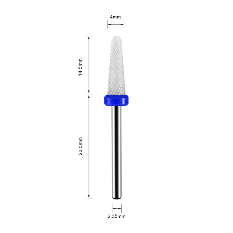 Burghie profesionale din ceramică pentru unghii. Burghie mici pentru porumb, partea superioară rotundă, netedă, pentru oja cu gel pentru cuticule. Îndepărtați utilizarea la salonul de acasă