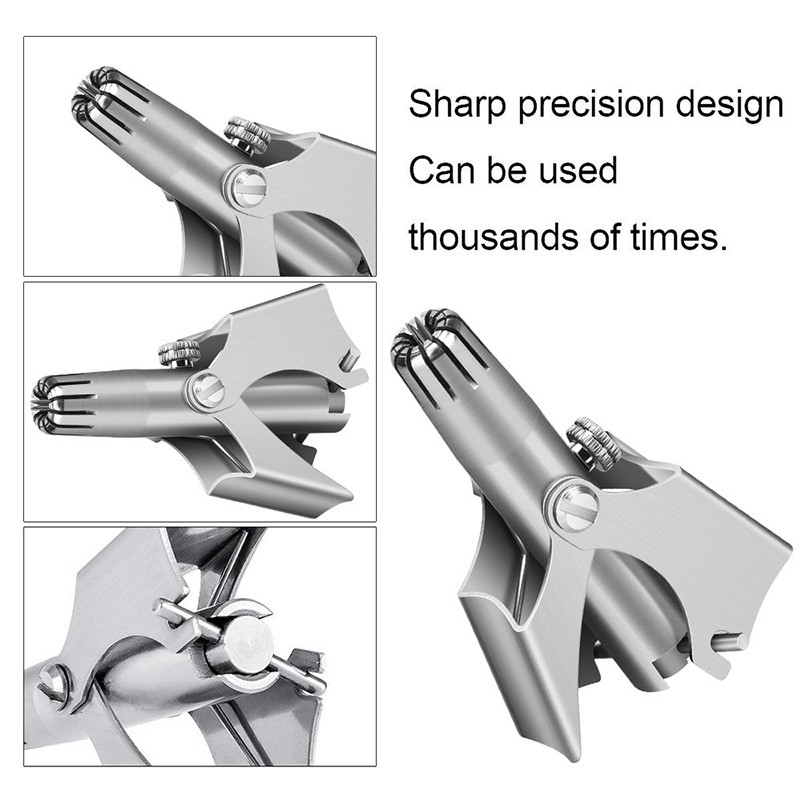 Orrvágó férfiaknak, rozsdamentes acél kézi vágó orrhoz Vibrissa borotvaborotva Mosható hordozható orrfül hajvágó