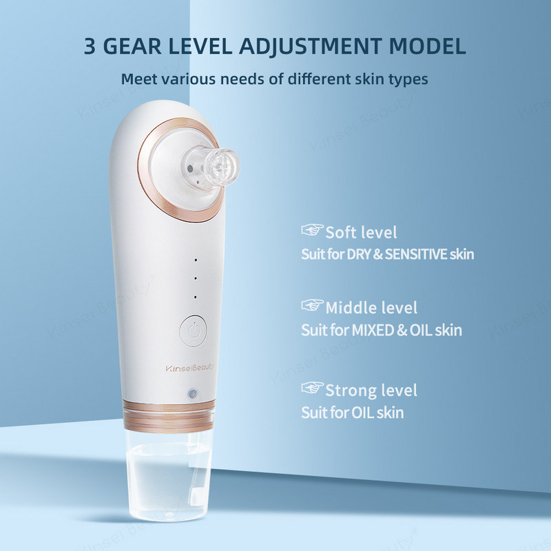 KinseiBeauty Aparat de îndepărtare a punctelor negre Dispozitiv de curățare a ciclului de apă Dispozitiv electric de curățare profundă a feței Instrument de înfrumusețare pentru îngrijirea pielii porilor
