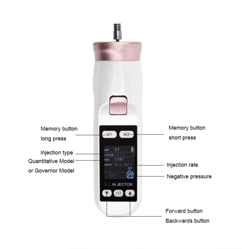Hidrolifting Gun Mezoterapie EZ Presiune Negativă Meso Hidrolifting Apa Injector Dispozitiv de frumusețe Plasmă bogată în trombocite Prp Meso