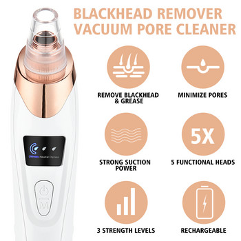 Μαύρα στίγματα Remover Vacuum Pore Cleaner Καθαρισμός προσώπου Μαύρες κουκκίδες Αναρρόφηση Απολέπιση Beauty Beauty Acne Pimple Remover Εργαλείο περιποίησης δέρματος