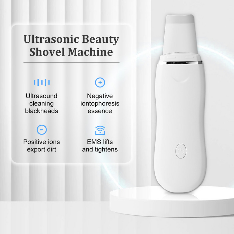 LED-es arcemelő eszközök Arcmasszírozó Bőrfiatalító Ultrahangos bőrradír Vibrációs Arc Spatula Mitesszer eltávolító