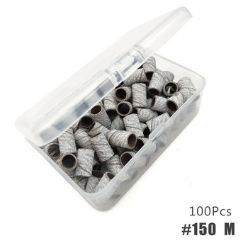 Αξεσουάρ HYTOOS 100Pcs/Κουτί με ηλεκτρικό τρυπάνι νυχιών Εργαλεία αφαίρεσης βερνικιού γυαλίσματος νυχιών