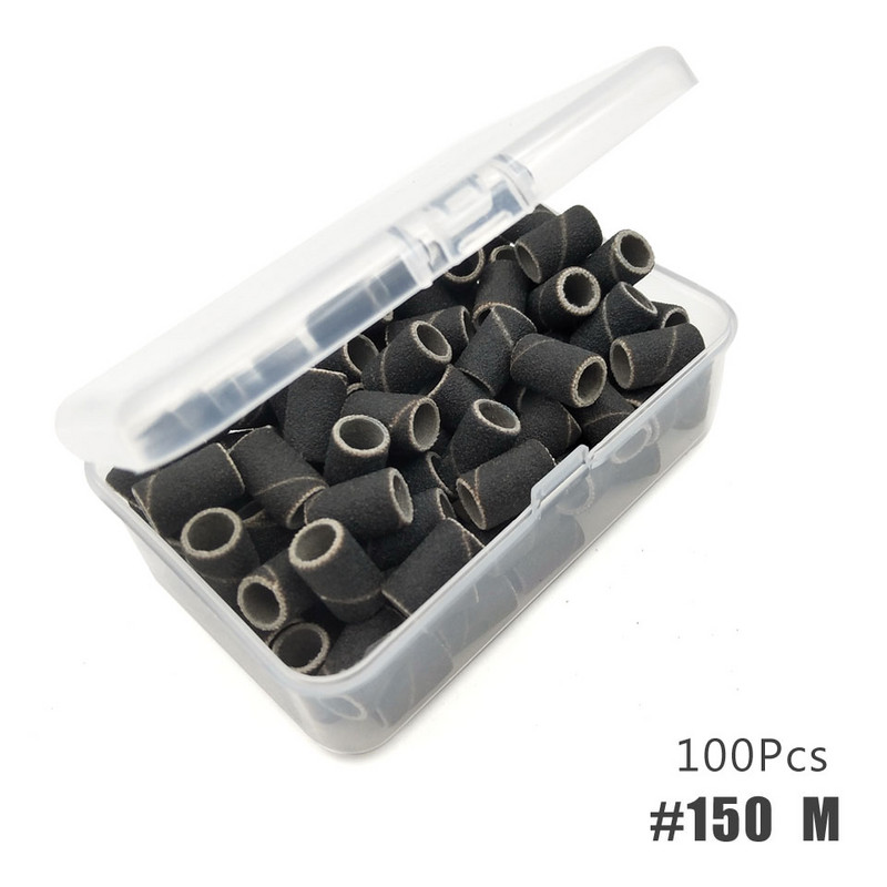 HYTOOS 100 buc/cutie Benzi de șlefuit fără dorn Accesorii pentru burghiu electric pentru unghii Instrumente de îndepărtare a lacului de lustruit pentru îngrijirea unghiilor