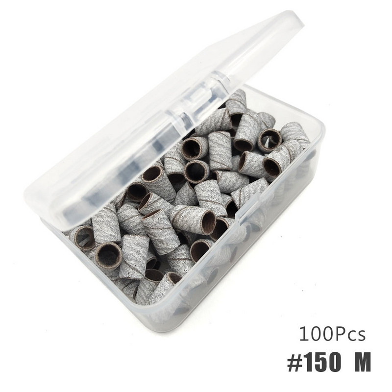 HYTOOS 100 buc/cutie Benzi de șlefuit fără dorn Accesorii pentru burghiu electric pentru unghii Instrumente de îndepărtare a lacului de lustruit pentru îngrijirea unghiilor