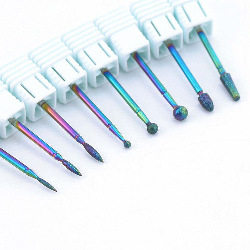 29 típusú Rainbow gyémánt körömfúró maró manikűrhöz Rotációs fúrószárak Daráló Sorja Cuticle Clean Köröm Kiegészítő Szerszám