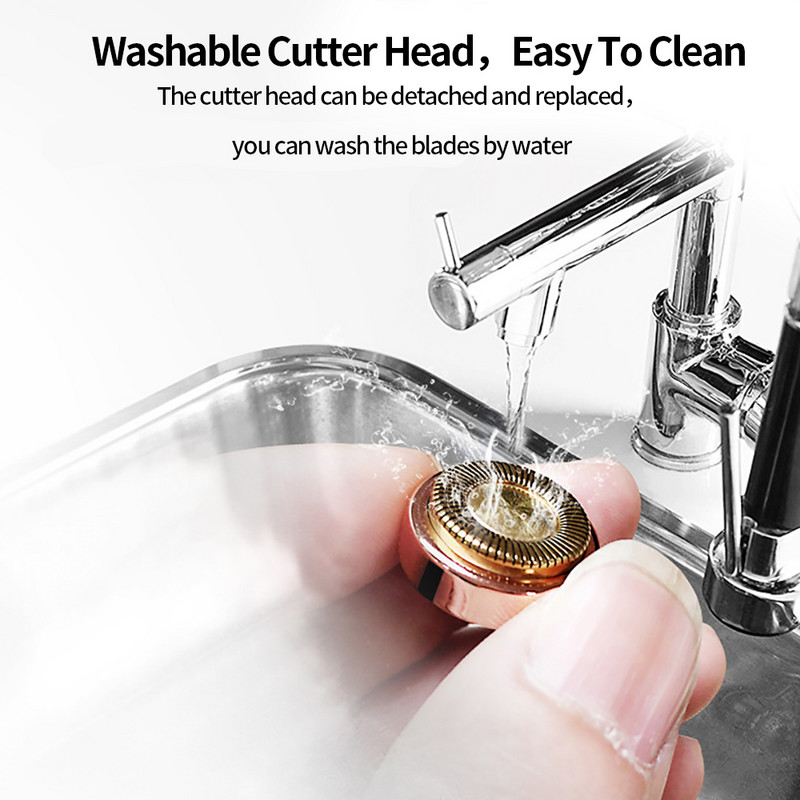 Električni trimer za obrve Mini depilator za obrve za lice Uklanjanje dlačica u obliku ruža za usne Prijenosni ženski bezbolni aparat za brijanje