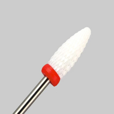 1 ΤΕΜ. Μύτη κώνου για νύχια κεραμικά τρυπάνια Electric Cuticle Clean Rotary for Manicure Pedicure Grinding Head Sinder Tool