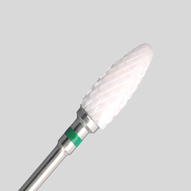 1 buc. burghie din ceramică cu vârf de con de unghii pentru curățarea cuticulelor electrice rotative pentru manichiură pedichiură instrument de șlefuit cu cap de șlefuit