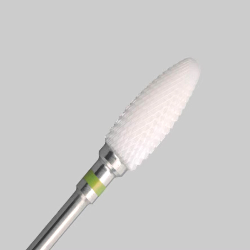 1 buc. burghie din ceramică cu vârf de con de unghii pentru curățarea cuticulelor electrice rotative pentru manichiură pedichiură instrument de șlefuit cu cap de șlefuit