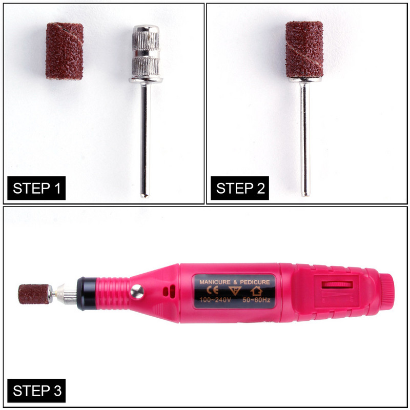 80''/120''/180" Nail Art Benzi de șlefuit Aparatură pentru manichiură unghii Accesorii mașină de frezat pentru lustruit unghii Burghie Fil