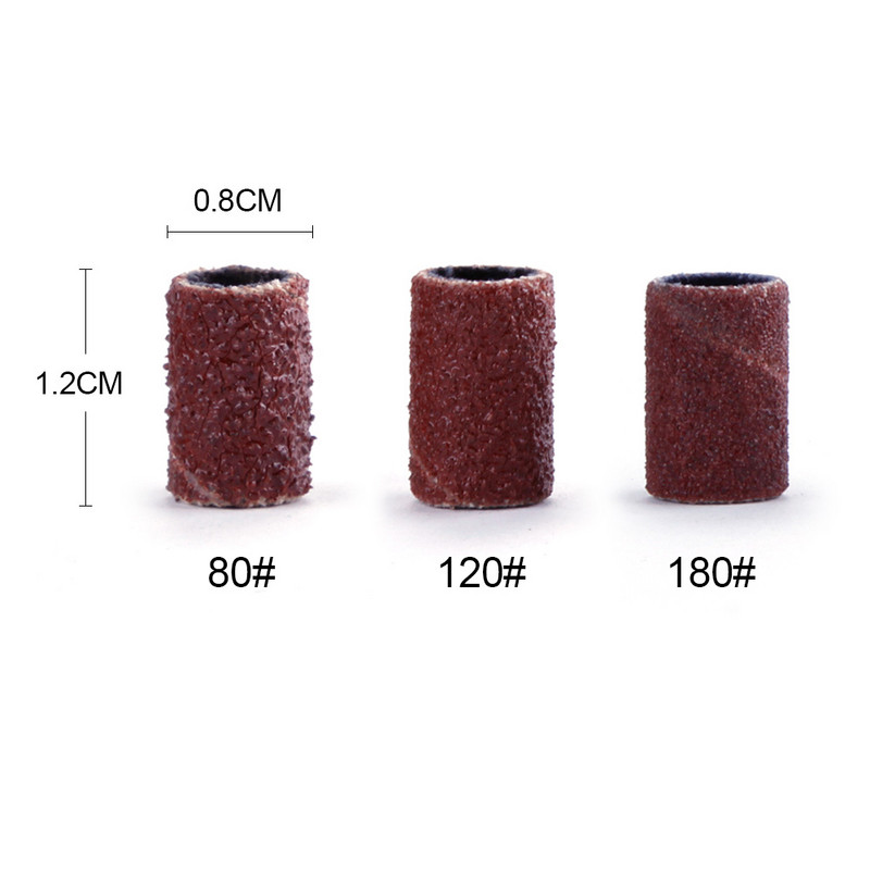80''/120''/180" Nail Art Benzi de șlefuit Aparatură pentru manichiură unghii Accesorii mașină de frezat pentru lustruit unghii Burghie Fil