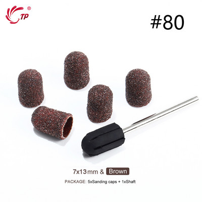 TP Benzi de șlefuit Capace de blocare Purple Grit #80/120/180 Capace de șlefuit Burghiu electric pentru unghii pentru manichiură Accesoriu de frezat pedichiură