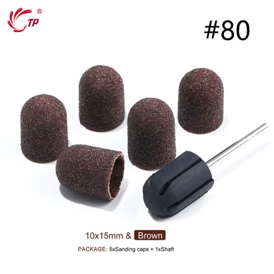 TP Benzi de șlefuit Capace de blocare Purple Grit #80/120/180 Capace de șlefuit Burghiu electric pentru unghii pentru manichiură Accesoriu de frezat pedichiură