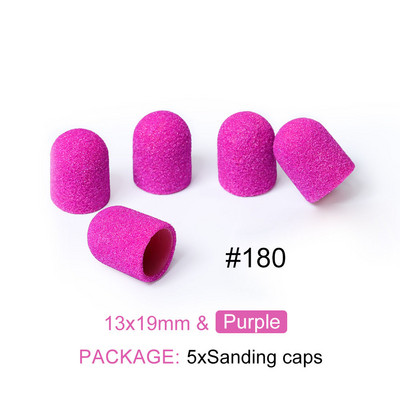 TP Benzi de șlefuit Capace de blocare Purple Grit #80/120/180 Capace de șlefuit Burghiu electric pentru unghii pentru manichiură Accesoriu de frezat pedichiură