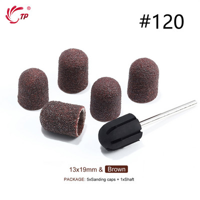 TP Benzi de șlefuit Capace de blocare Purple Grit #80/120/180 Capace de șlefuit Burghiu electric pentru unghii pentru manichiură Accesoriu de frezat pedichiură