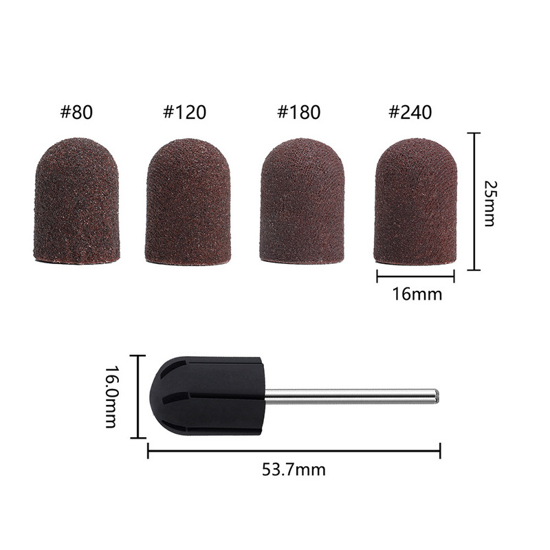 TP Benzi de șlefuit Capace de blocare Purple Grit #80/120/180 Capace de șlefuit Burghiu electric pentru unghii pentru manichiură Accesoriu de frezat pedichiură