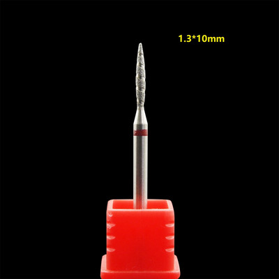 Τρυπάνι νυχιών 1 τμχ Tornado Flame Diamond 3/32" Κόφτες μανικιούρ Περιστροφικό τρυπάνι με γρέζια Αξεσουάρ Spiral Nail Mills