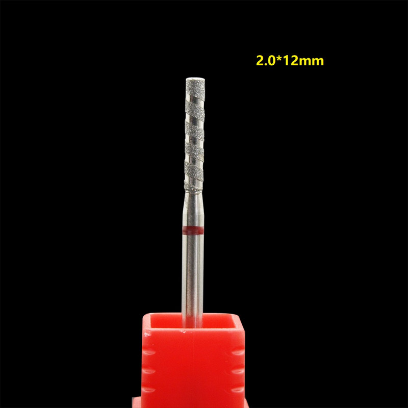 1 db Tornado Flame gyémánt körömfúró 3/32"-es manikűrvágók Rotary Burr Drill Tartozékok Spirális körömmaró szerszám