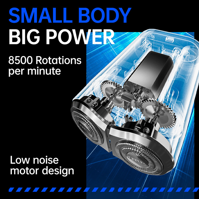 Reepro Flash tehnologija punjenja Ipx7 Vodootporni brijač Električni brijač za muškarce Prijenosni inteligentni nož za brijanje