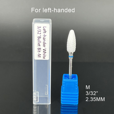 MAOHANG Prilagođeno ljevoruko keramičko svrdlo za nokte Glodalo za električne dodatke za strojeve za manikuru Alati za nail art