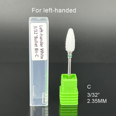 MAOHANG Prilagođeno ljevoruko keramičko svrdlo za nokte Glodalo za električne dodatke za strojeve za manikuru Alati za nail art