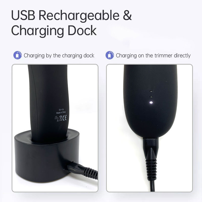 Trimer za kosu, električni trimer ispod pojasa, napravljen za muškarce, tri dosadne dlake bez napora, vodootporan brijač za prepone, USB punjenje