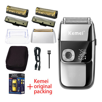 Kemei 2 u 1 električni brijač za muškarce električni brijač punjivi brijač za bradu plutajući trimer za njegu lica stroj za brijanje brade