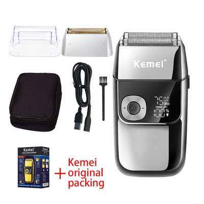 Kemei 2 u 1 električni brijač za muškarce električni brijač punjivi brijač za bradu plutajući trimer za njegu lica stroj za brijanje brade