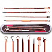 4 bucăți puncte negre pete negre acnee comedon pentru îndepărtarea petelor de cosuri Îngrijirea pielii femei frumusețe tratament acnee curățarea porilor cârlig cu ac